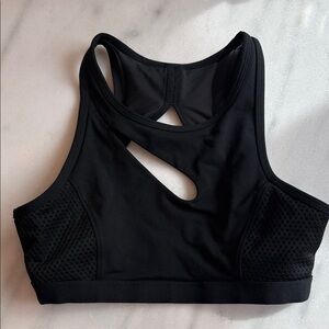 Lorna Jane Black Mesh Sports Bra